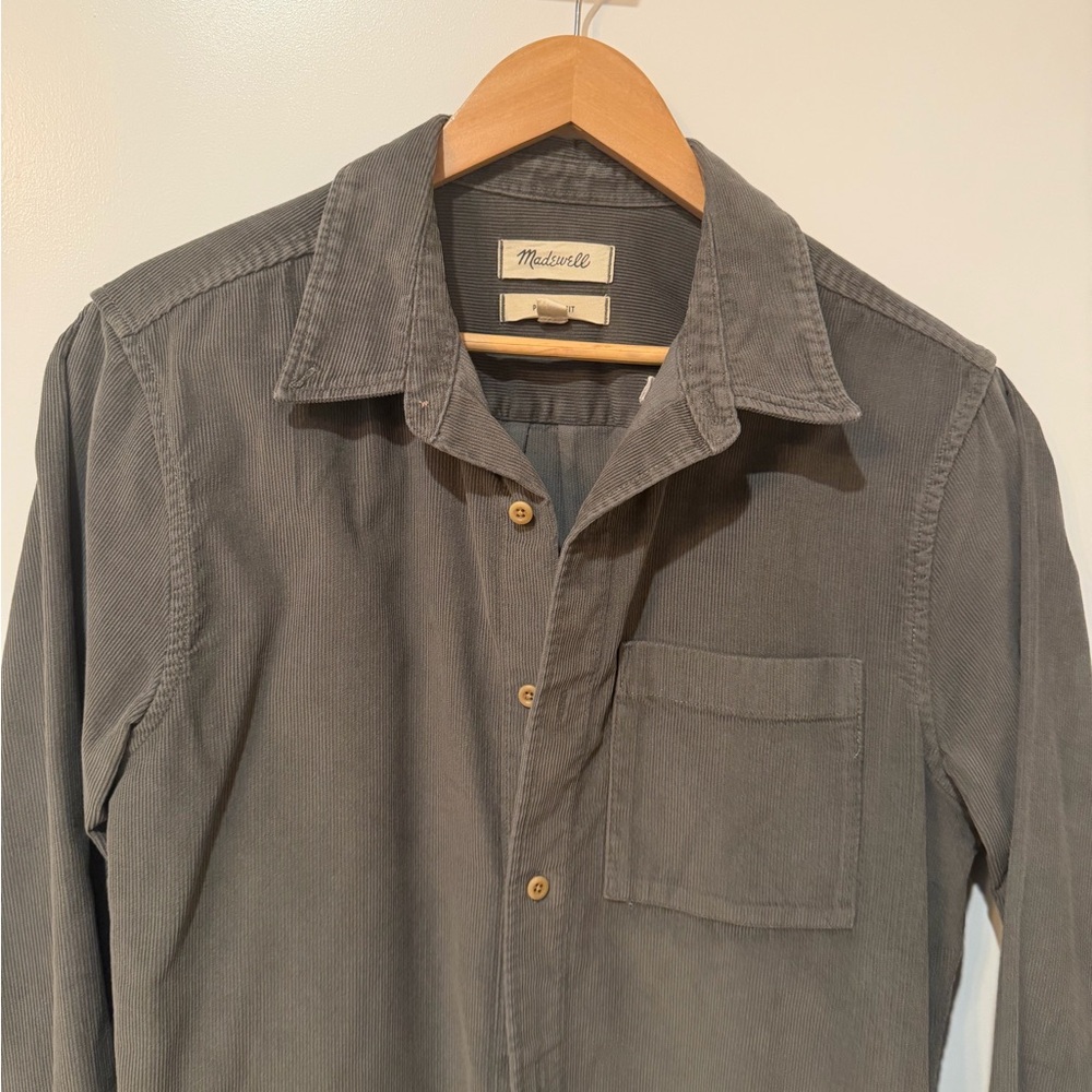 Madewell Gray Button-Down Shirt